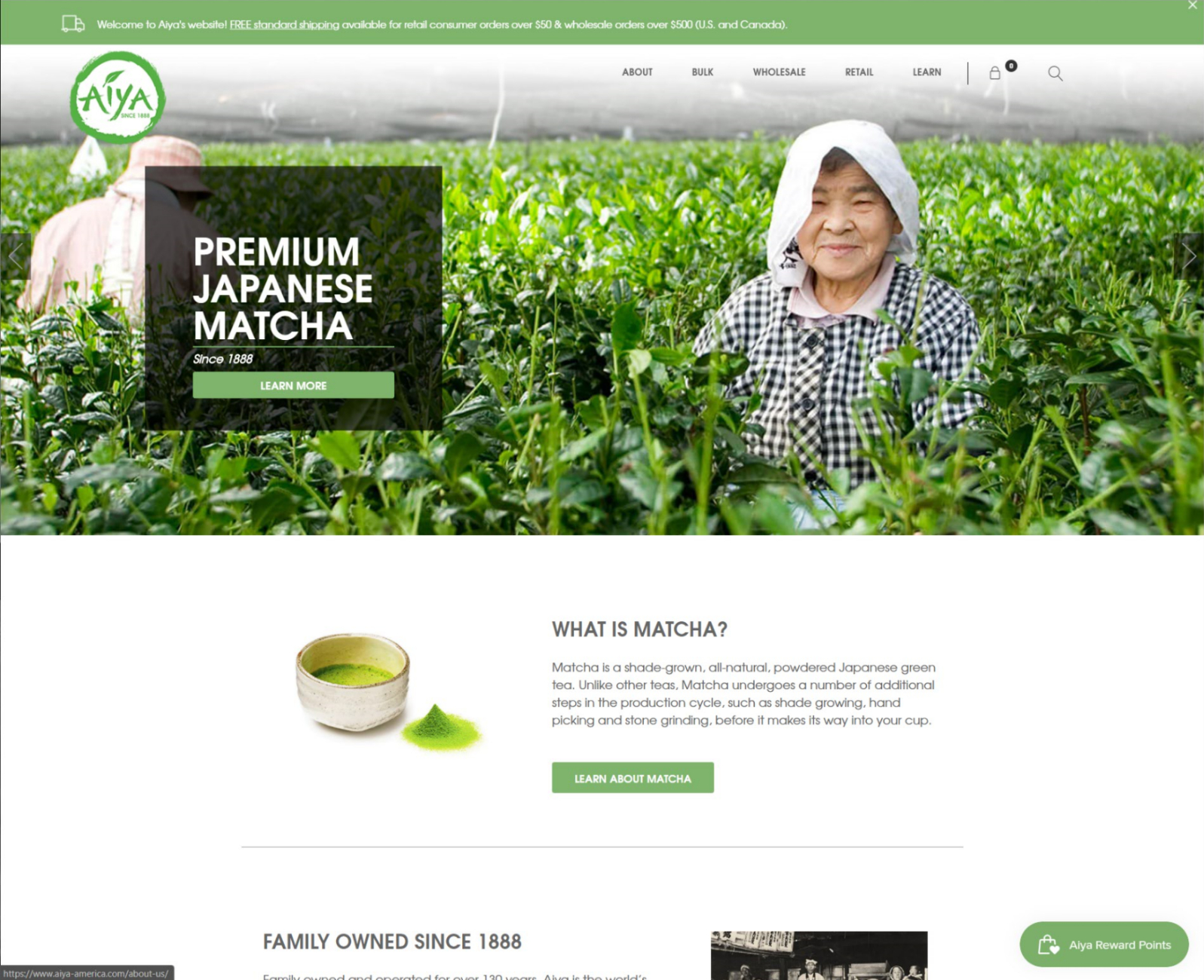 Aiya America Matcha Tea